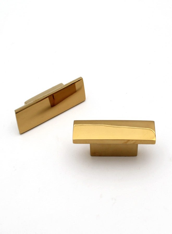 ABVIN Premium PVD Gold Bar Handles, Modern Gold Cabinet Hardware, Furniture Pulls for Doors, Cabinets, Cupboards & Drawers (1 pcs) (Rectangle Knob) - Image 1